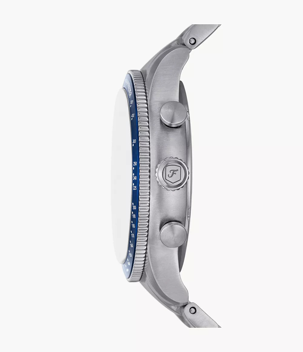 Fossil Sport Tourer Chronograph watch side profile showing case thickness and pushers