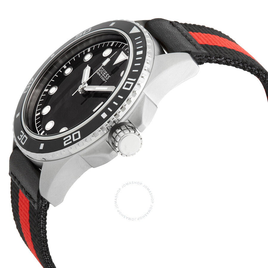 Guess Crew Quartz Black Dial Men's Watch W1051G1 - Dawson Watches #2