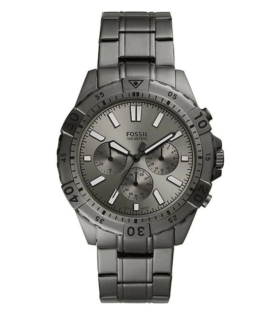 Fossil Garrett Chronograph Smoke Stainless-Steel Men's Watch FS5621