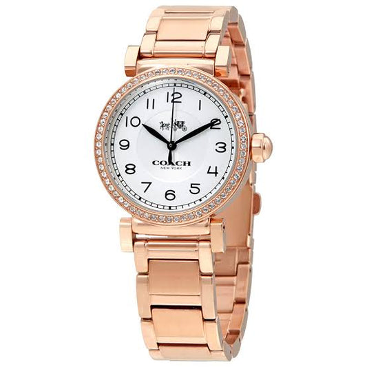 Coach Madison Silver Dial Rose Gold-Tone Ladies Watch 14502398
