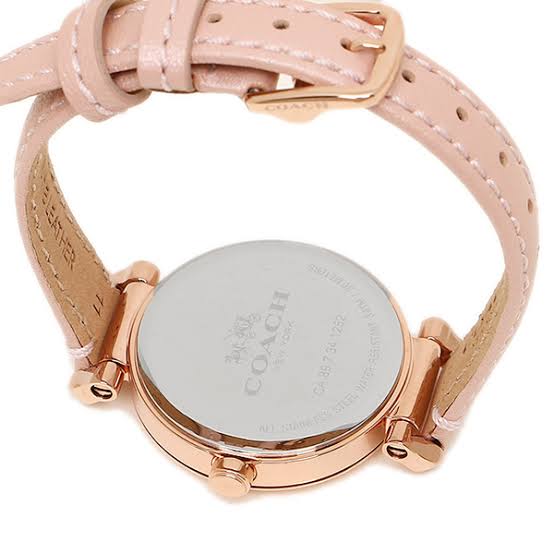 Coach 1941 Sport Crystal Rose Dial Leather Strap Ladies Watch 14502540