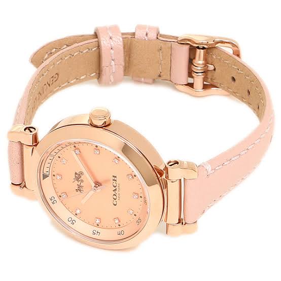 Coach 1941 Sport Crystal Rose Dial Leather Strap Ladies Watch 14502540