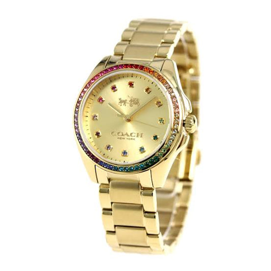 Coach Tristen All Gold Multi-crystal Ladies Watch 14502507