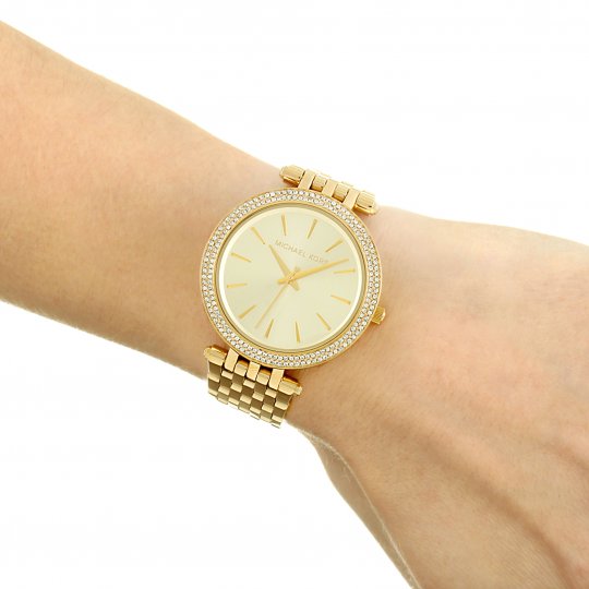 Michael Kors Darci Glitz Gold Dial Ladies Watch MK3191 Water resistance: 50 meters / 165  Movement: Quartz