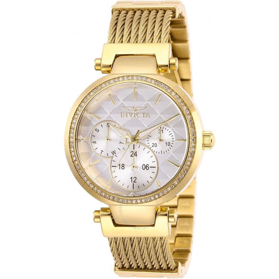 Invicta Angel Crystal White Mother of Pearl Dial Ladies Watch 28917 - The Watches Men & Co