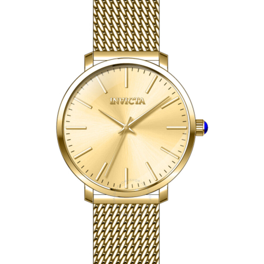 Invicta Angel Quartz Gold Dial Ladies Watch 45147 - The Watches Men & Co