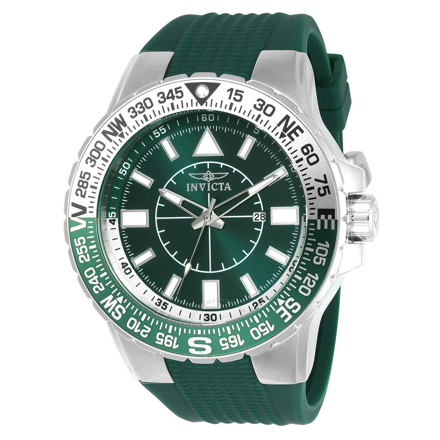Invicta Aviator Quartz Green Dial Men's Watch 21622 - The Watches Men & Co