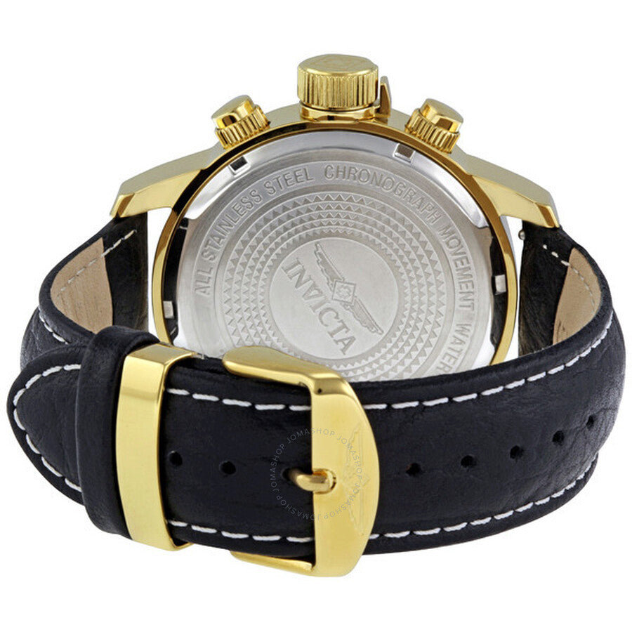 Invicta Lefty Chronograph Black Dial Gold-tone Unisex Watch 3330 - Dawson Watches #3