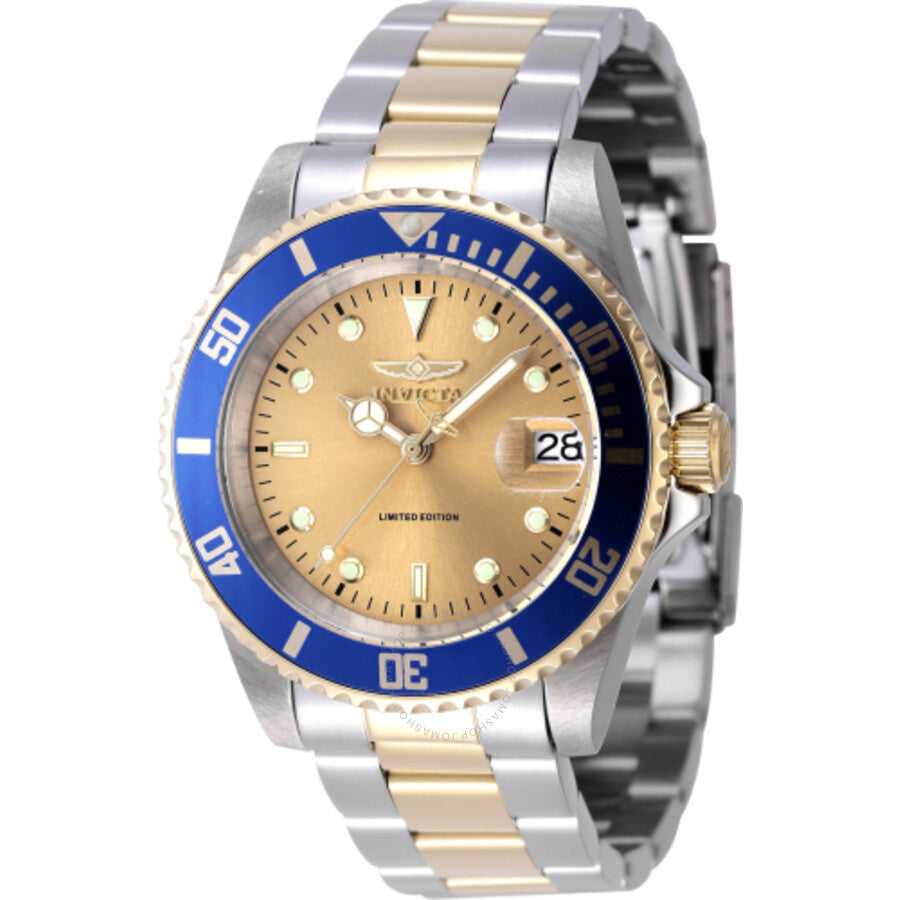 Invicta Pro Diver Date Automatic Gold Dial Men's Watch 47394 - Dawson Watches