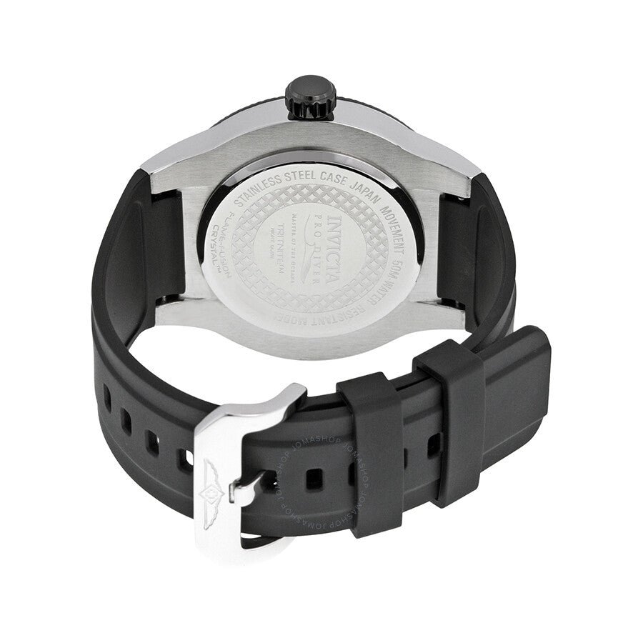 Invicta Pro Diver Silver Dial Black Silicone Men's Watch 18023 - The Watches Men & Co #3