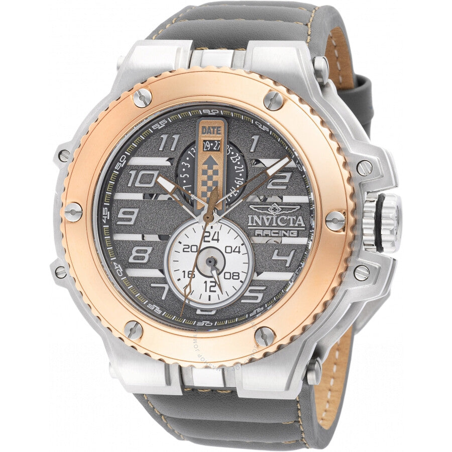 Invicta Invicta Racing Downforce GMT Quartz Gunmetal Dial Men's Watch 47381 - The Watches Men & Co