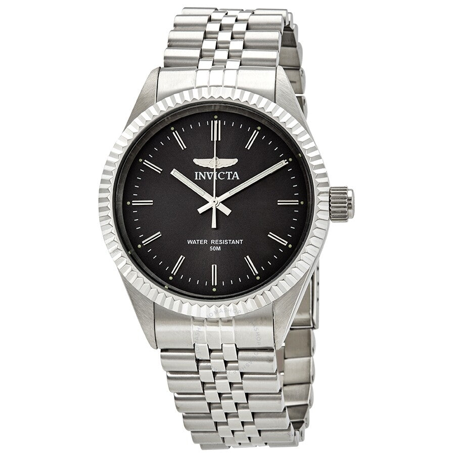 Invicta Specialty Black Dial Stainless Steel Men's Watch 29372 - The Watches Men & Co