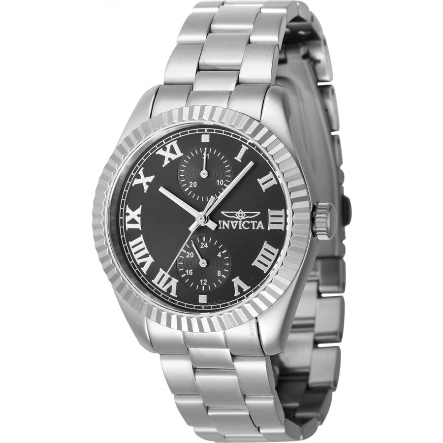 Invicta Specialty Date GMT Quartz Black Dial Ladies Watch 47434 - The Watches Men & Co