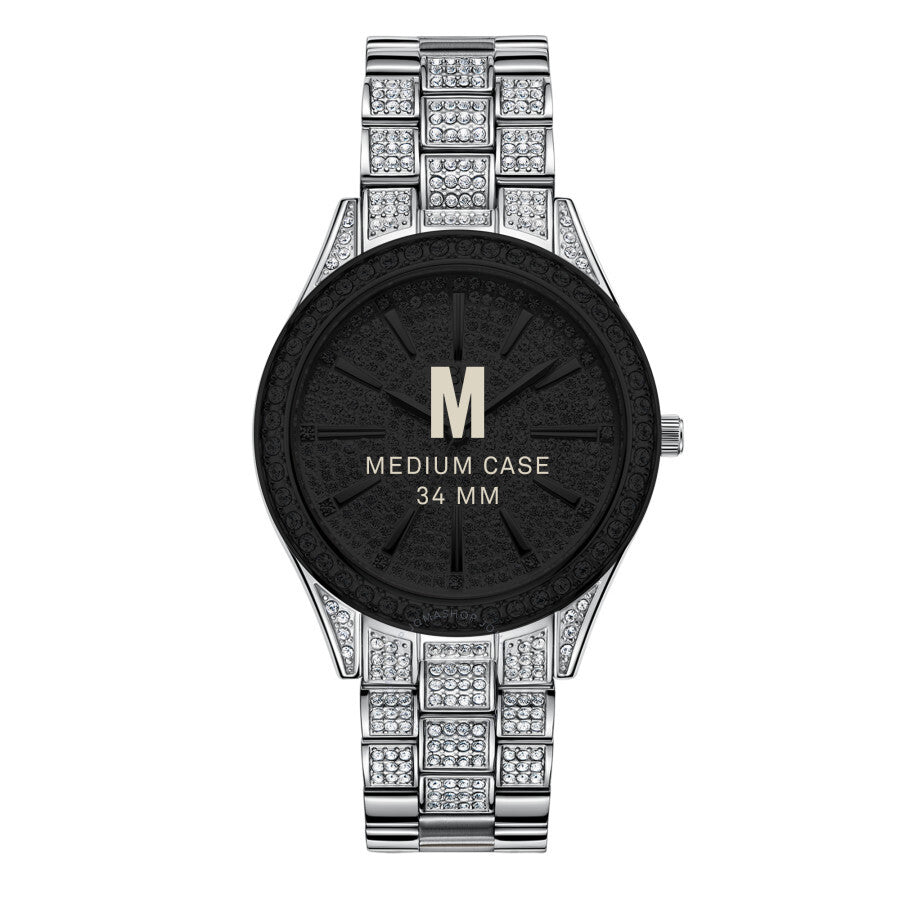 JBW Cristal 34 Quartz Diamond Silver Dial Ladies Watch J6383C - The Watches Men & Co #5