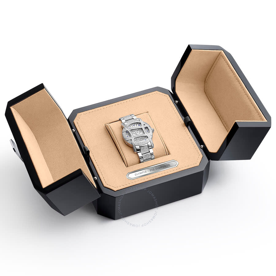 JBW Platinum Series Diamond Silver-tone Dial Ladies Watch PS510B#PS510B - Dawson Watches #6