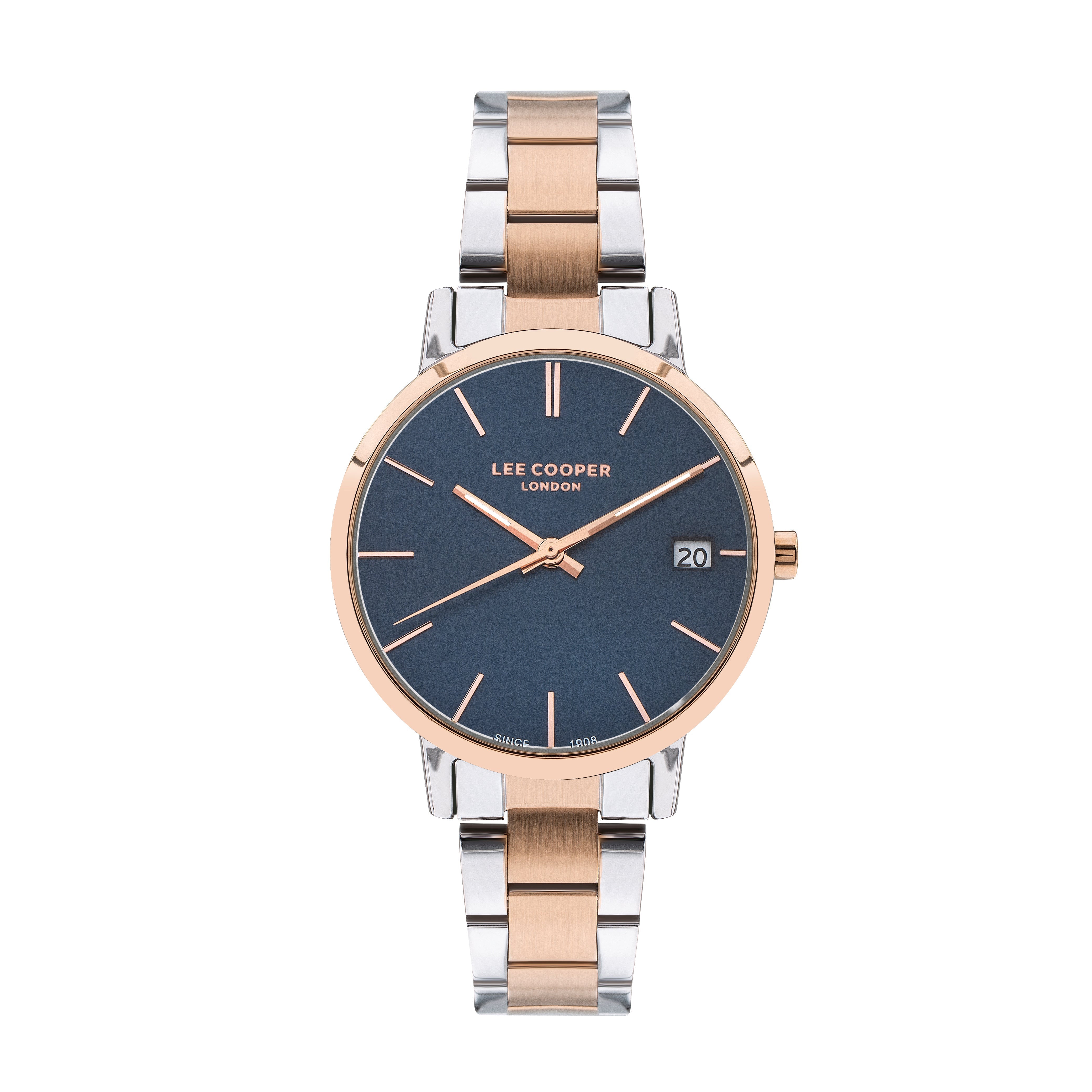 Lee Cooper Elegance Date Window Blue Dial Two-Toned Watch – LC07447.590