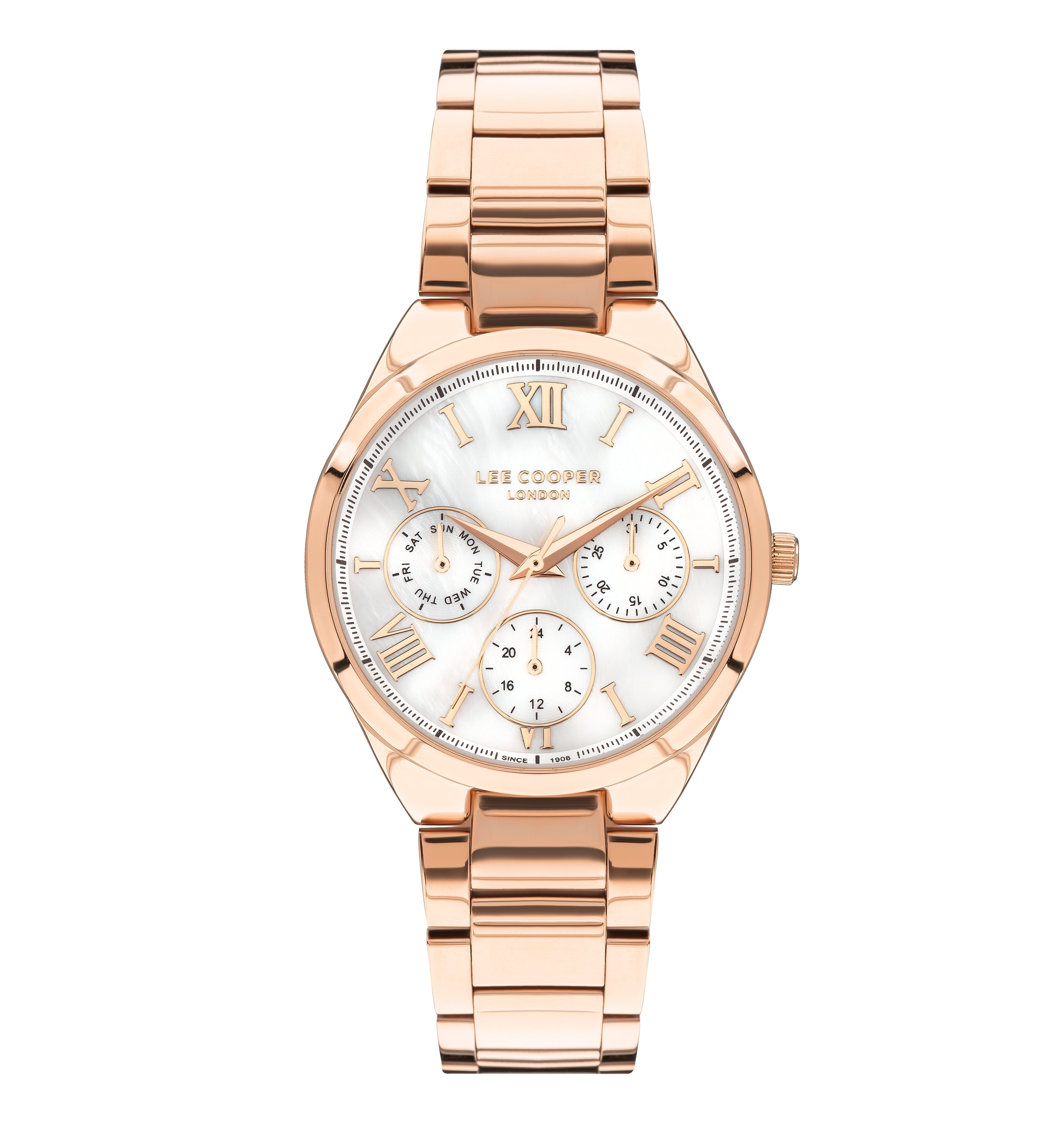 Lee Cooper Multi Function White Mop Dial Watch – LC07456.420