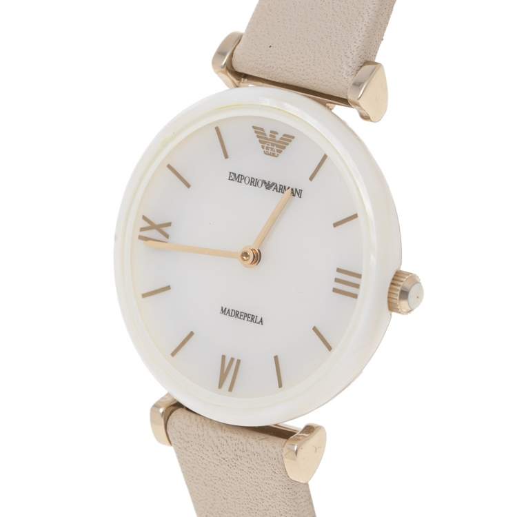 Emporio Armani Gianni T-Bar Leather Women's Watch AR11041 - Dawson Watches #2