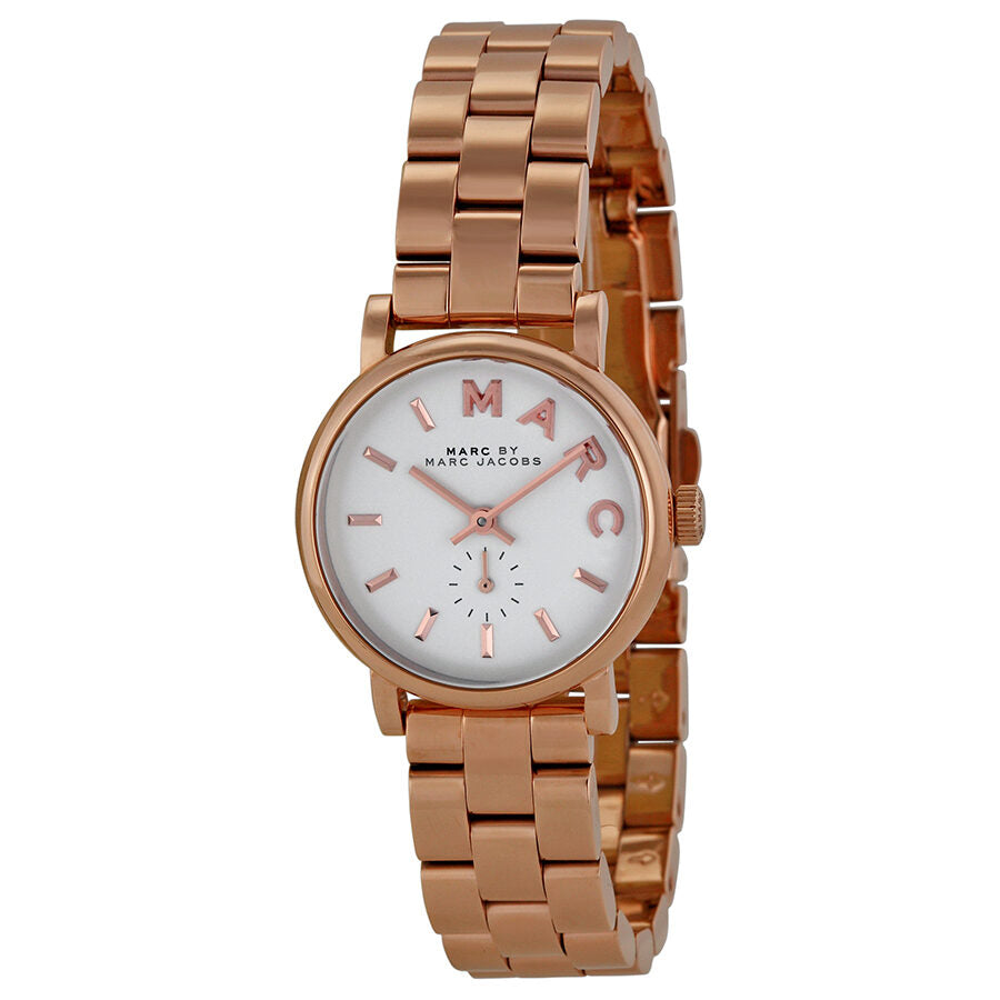 Marc By Marc Jacobs Baker White Dial Rose Gold Women's Watch - MBM3248