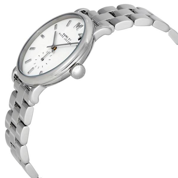 Marc By Marc Jacobs Baker White Dial Silver Watch - MBM3242