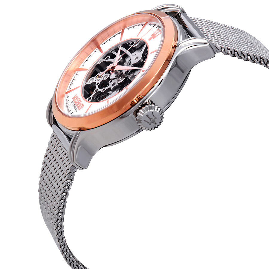 Maserati Epoca Automatic White Open Heart Dial Watch R8823118001