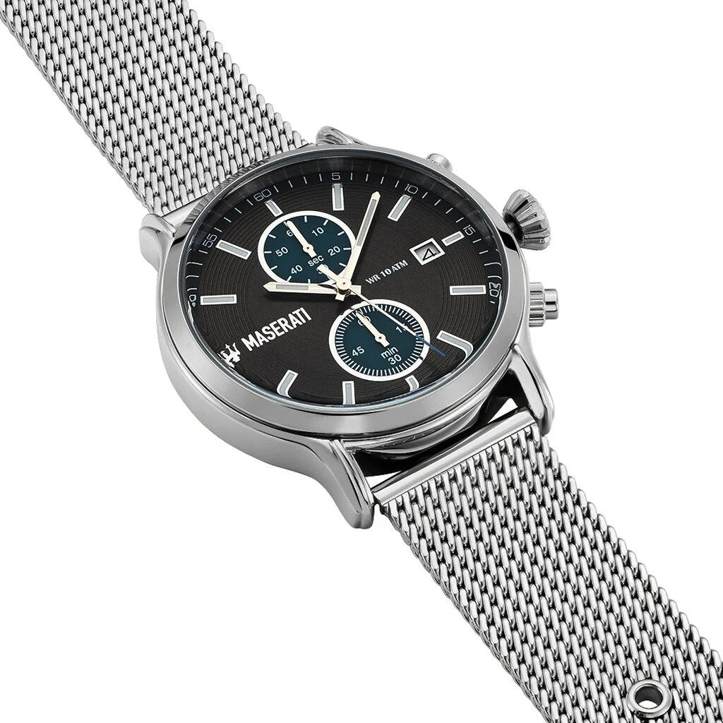 Maserati Epoca Grey/Blue Dial Chronograph Watch R8873618003