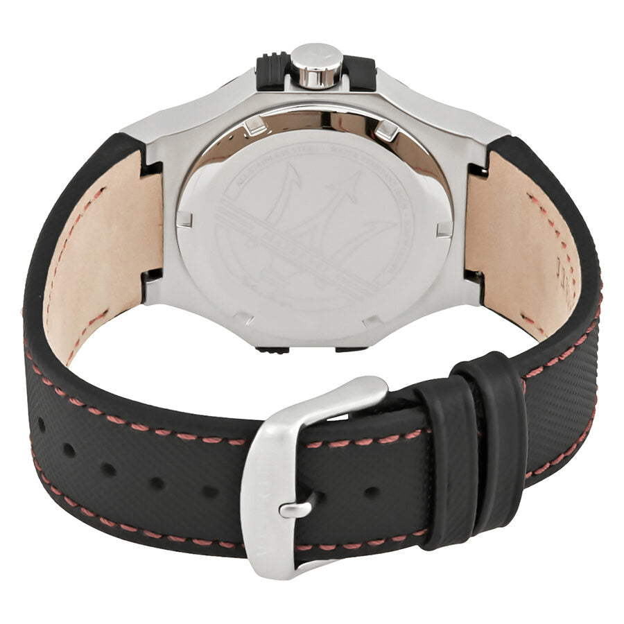 Maserati Potenza Black Dial Black Leather Men's Watch R8851108001 - The Watches Men & Co #3