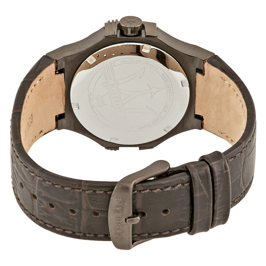 Maserati Potenza Brown Dial Leather Strap Men's Watch R8851108011