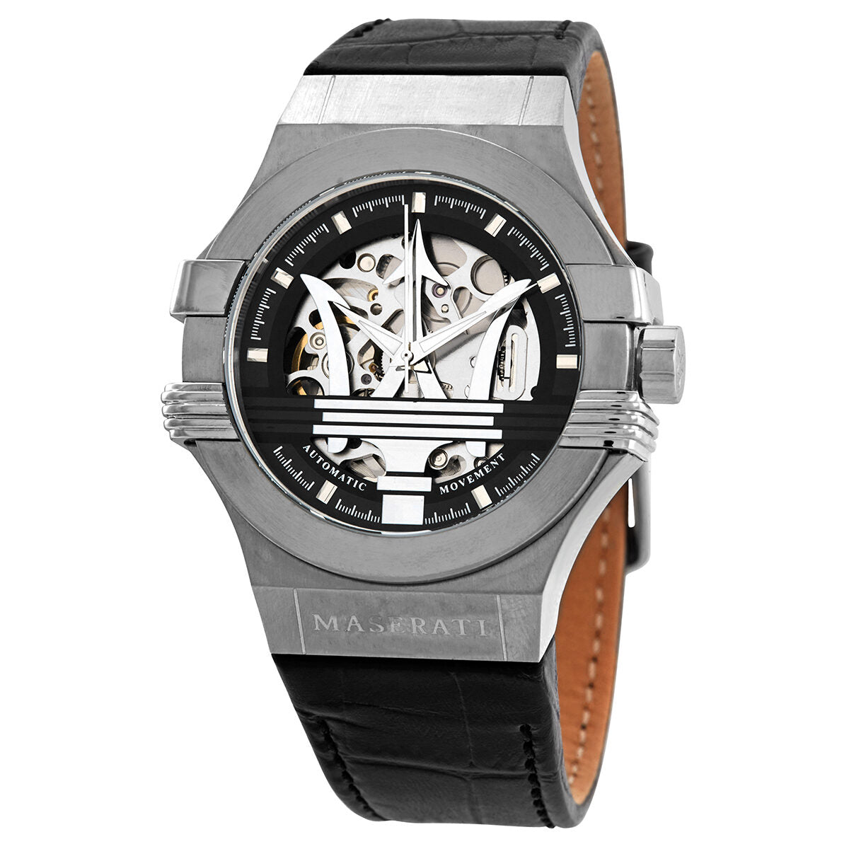 Maserati Potenza Automatic Black Skeleton Dial Watch R8821108038