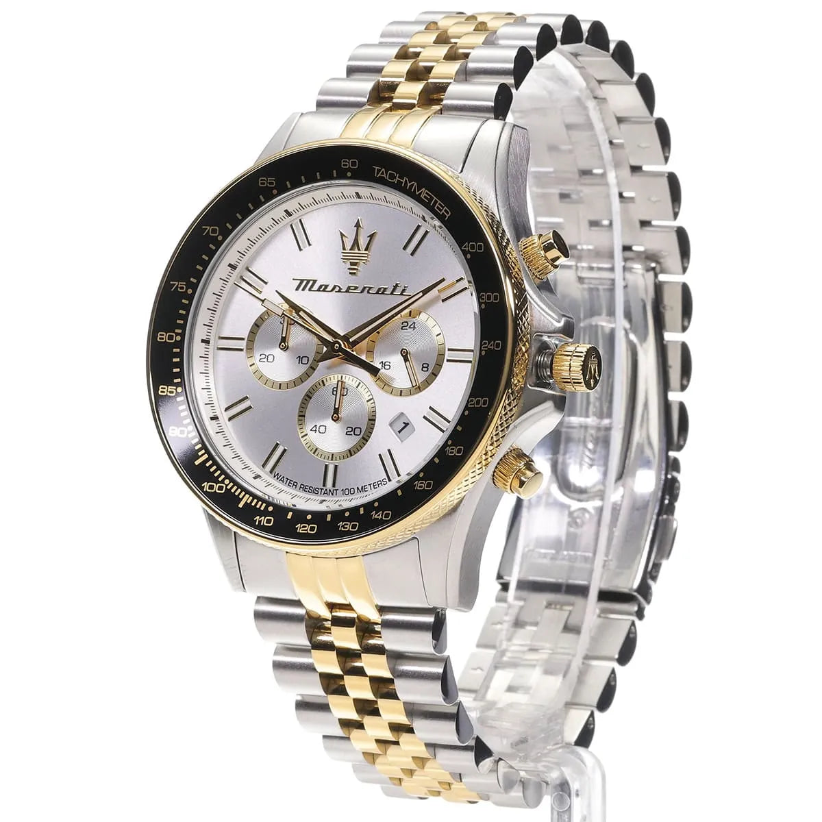 Maserati Men's Sfida Sport (44mm) White Dial / Two-Tone Stainless Steel R8873640024