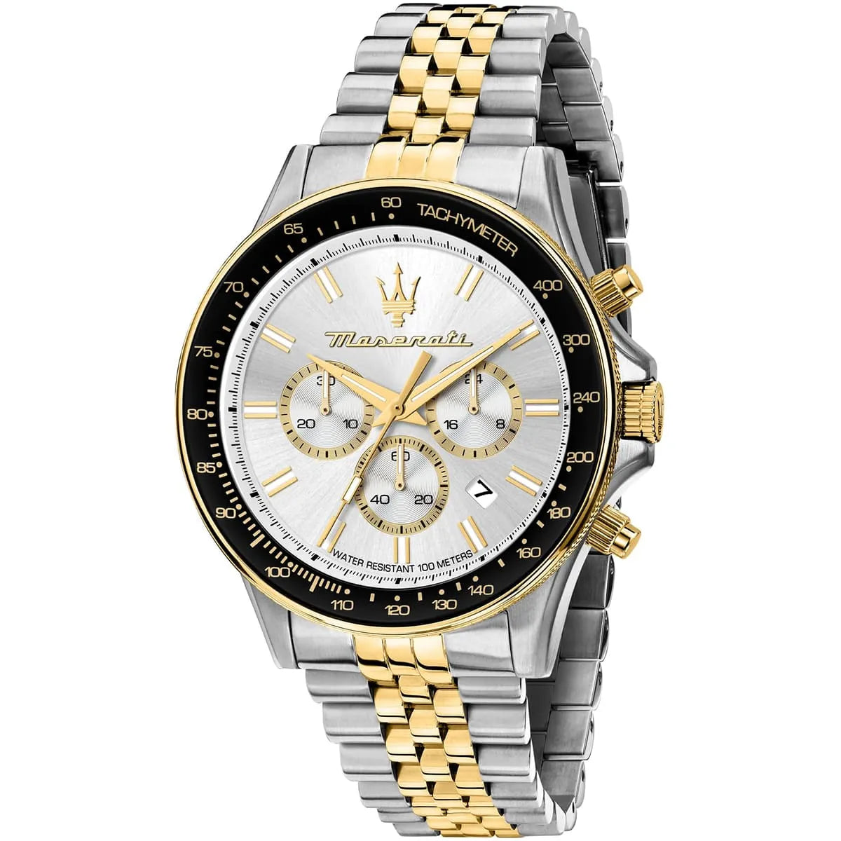 Maserati Men's Sfida Sport (44mm) White Dial / Two-Tone Stainless Steel R8873640024
