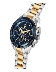 Maserati Traguardo Blue Dial Tow Tone Men's WatchR8873612046