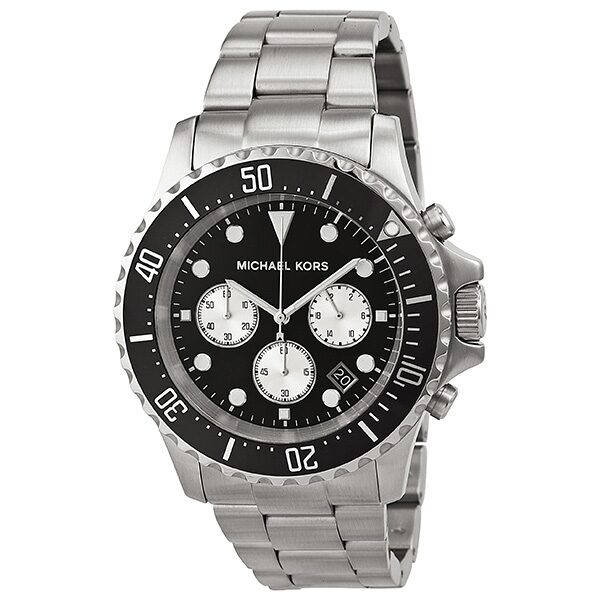 Michael Kors Everest Chronograph Black Dial Stainless Steel Men's Watch MK8256 - BigDaddy Watches