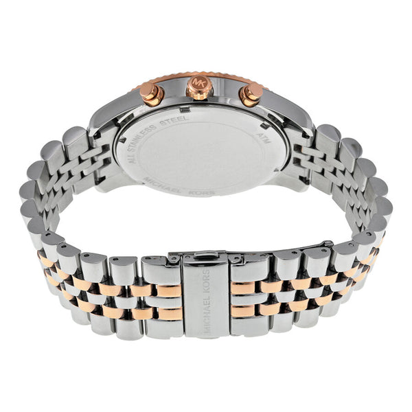 Michael Kors Lexington Chronograph Navy Dial Two-Tone Unisex Watch MK8412