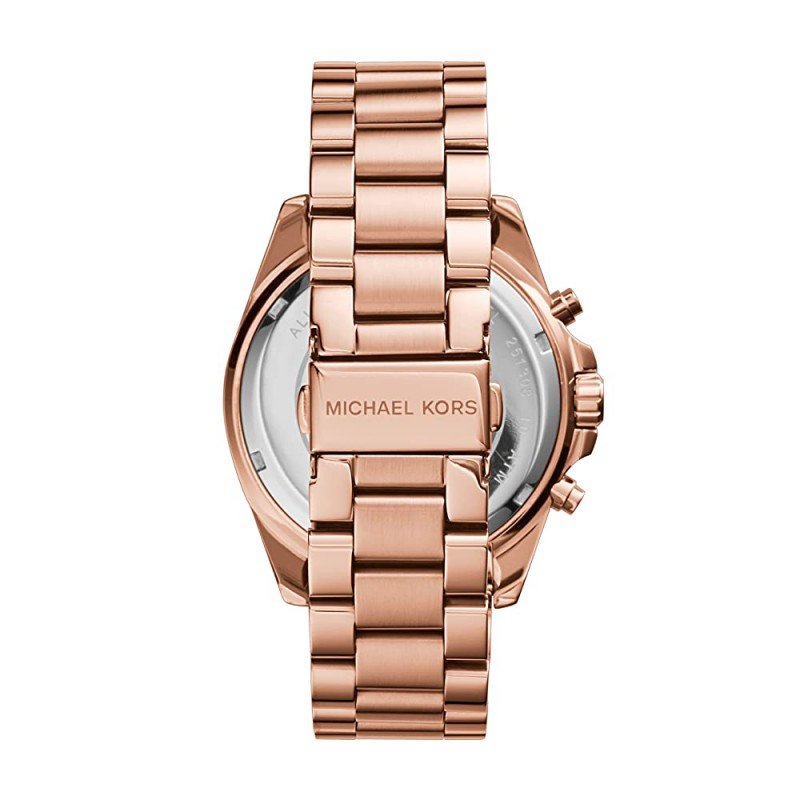 Michael Kors Bradshaw Black Dial Rose Gold Watch MK5854