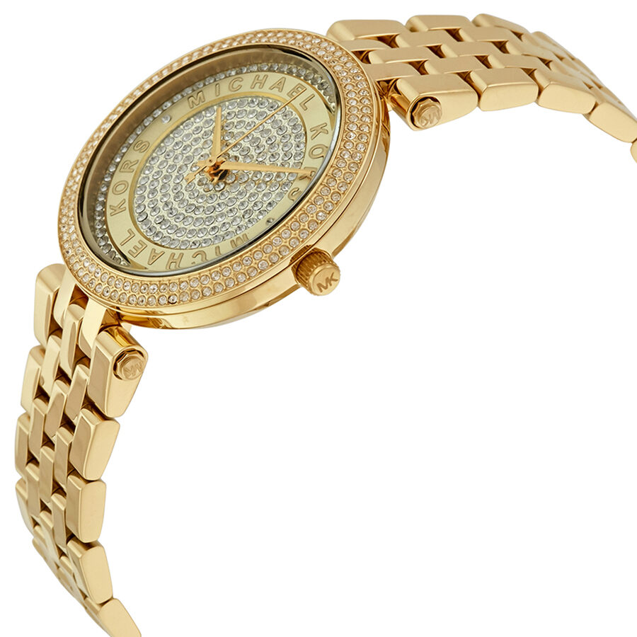 Michael Kors Mini Darci Gold Crystal Pave Dial Ladies Watch MK3445 - BigDaddy Watches #2