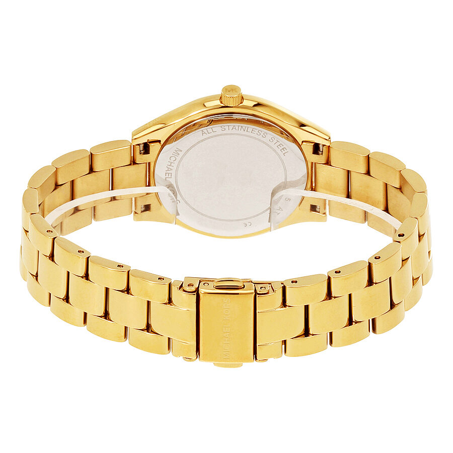 Michael Kors Mini Slim Runway Ladies Gold Tone Watch MK3477 - BigDaddy Watches #3