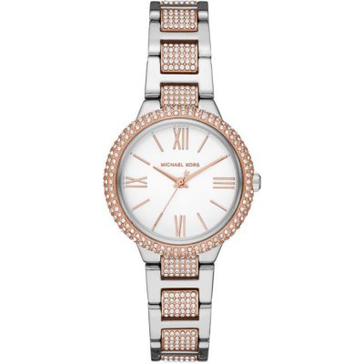 Michael Kors Taryn Rose Gold & Silver Glitz Pave Two Tone Watch MK4461