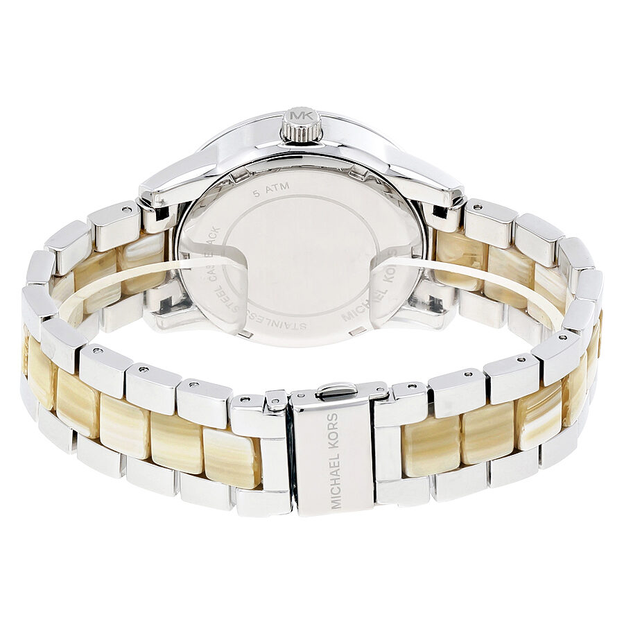 Michael Kors Silver Dial Steel and Acrylic Ladies Watch MK6371