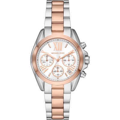 Michael Kors Bradshaw Chronograph Quartz White Dial Two-Tone Ladies MK7258