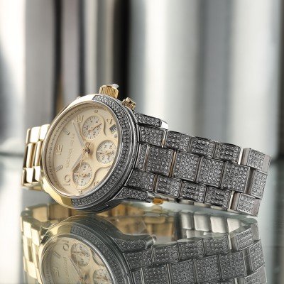 Michael Kors Runway Pavé Two-Tone Watch MK7329