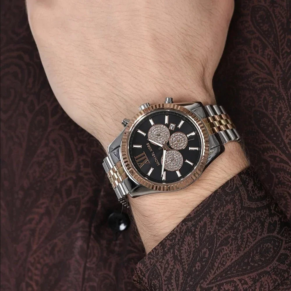 Michael Kors Lexington Tri Tone Watch MK8714