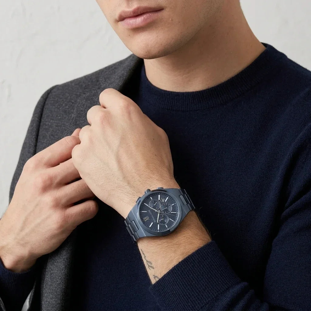 Michael Kors Oversized Lennox Blue-Tone Watch - MK9147
