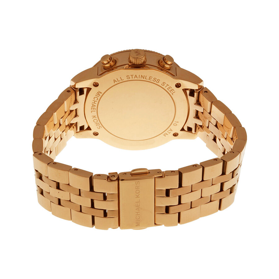 Michael Kors Ritz Chronograph Rose Gold Dial Steel Ladies Watch MK6077 - BigDaddy Watches #3