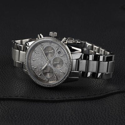 Michael Kors Bryant Pavé Silver-Tone Watch MK7301