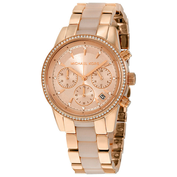 Michael Kors Ritz Chronograph Rose Gold Ladies Watch MK6307