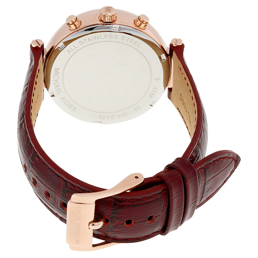 Michael Kors Sawyer Burgundy Dial Burgundy Leather Ladies Watch MK2426 - BigDaddy Watches #3