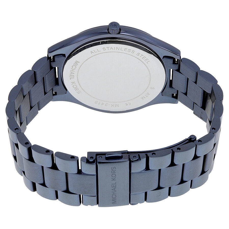 Michael Kors Slim Runway Blue Dial Blue Ion-plated Ladies Watch MK3419 - BigDaddy Watches #3
