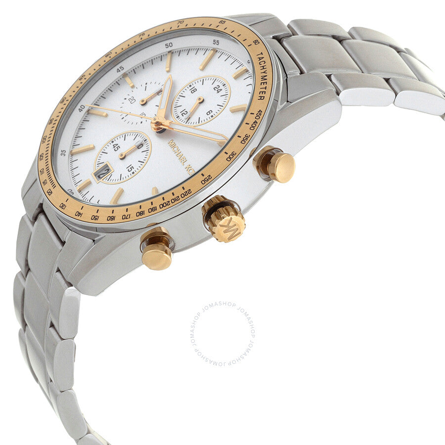 Michael Kors Warren Chronograph Quartz White Dial Men's Watch MK9112 - Dawson Watches #2