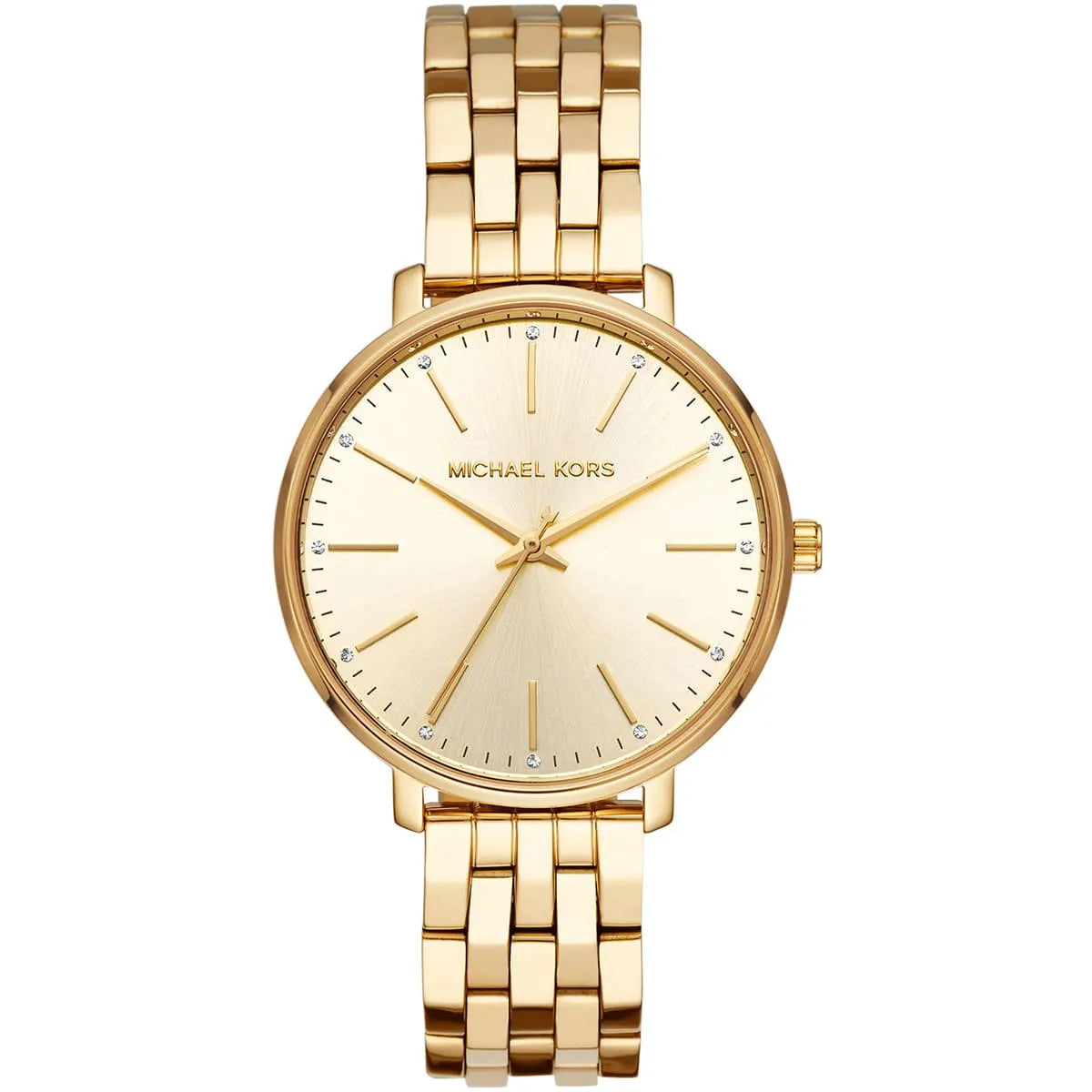 Michael Kors Pyper Crystal Yellow Gold-tone Dial Ladies Watch MK3898
